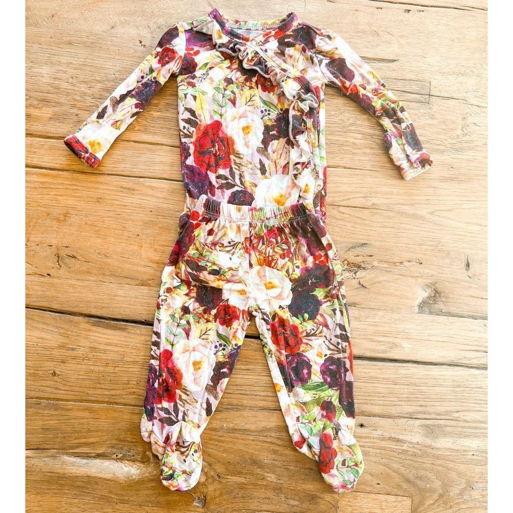 Posh Peanut Gracie Floral Outfit, Size 0-3M